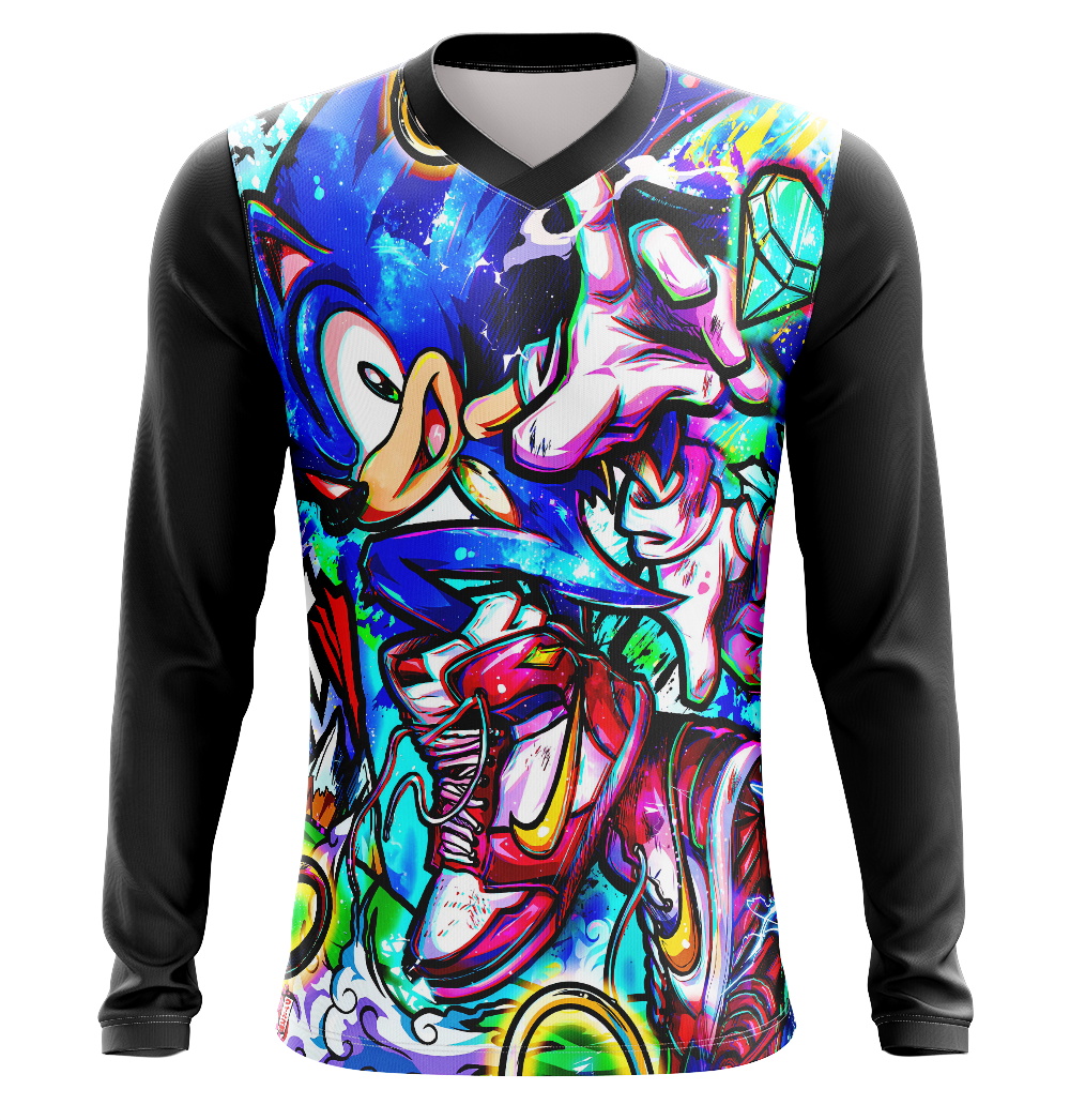 Sonic 2 Movie Dry Fit T-Shirt - Long Sleeve 3D Print