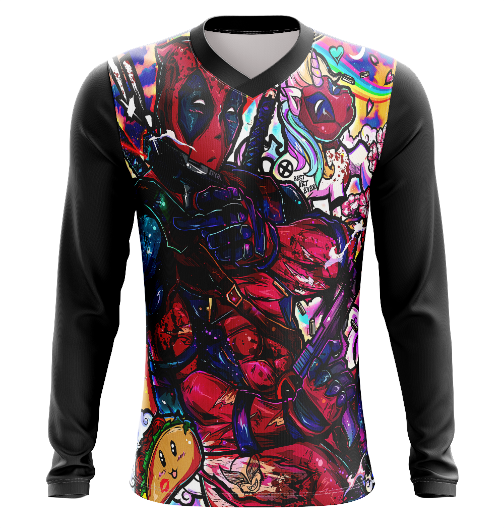 Deadpool & Wolverine Movie Dry Fit T-Shirt - Long Sleeve 3D Print