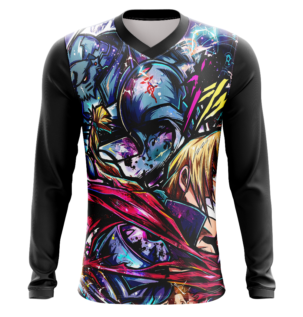 Elric Brothers Fullmetal Alchemist Dry Fit T-Shirt - Long Sleeve 3D Print