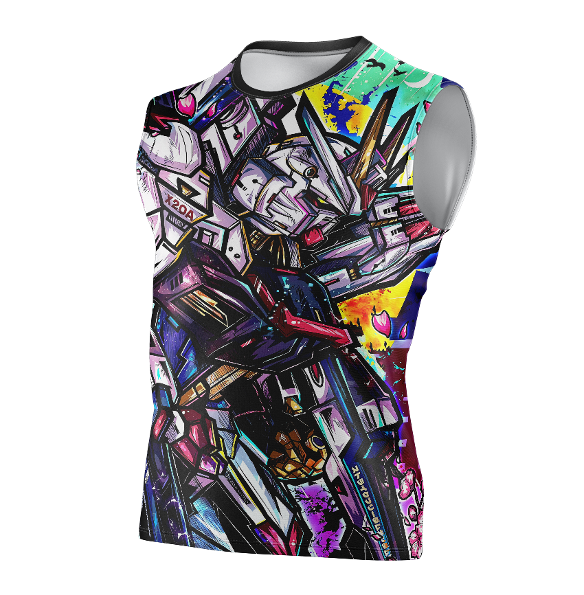 Gundam Mobile Suit Gundam Tank Top - Anime Cosplay Dry Fit Shirt