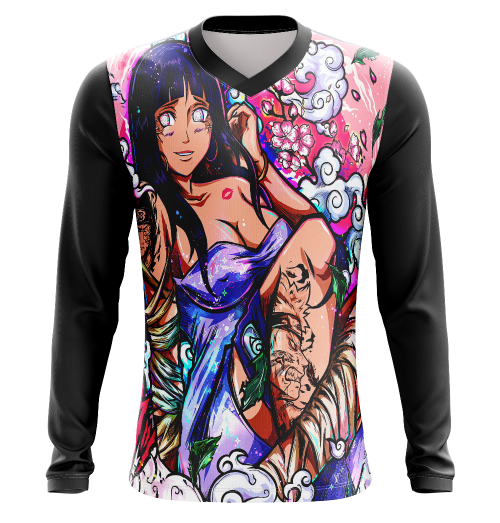 Hinata Hyuga Naruto Shippuden Dry Fit T-Shirt - Short Sleeve 3D Print