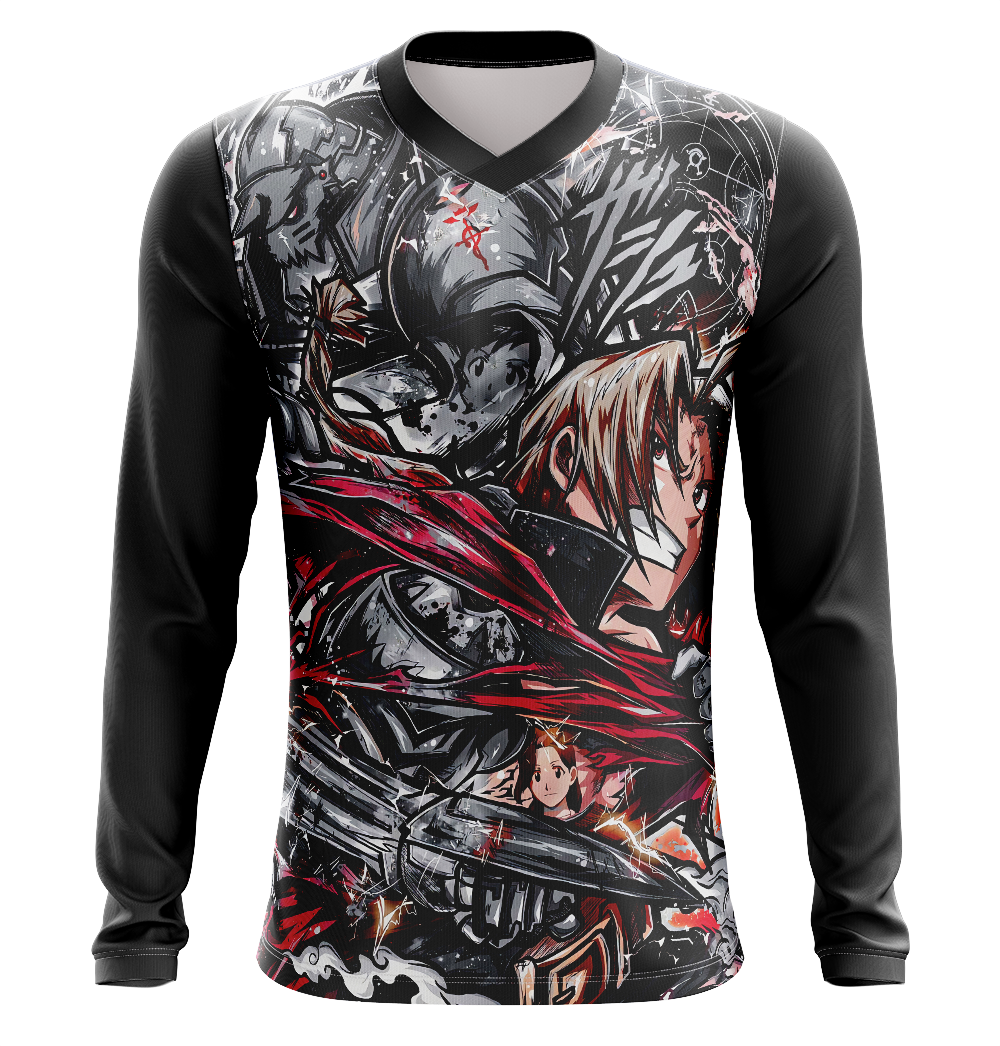 Edward Elric Fullmetal Alchemist Long Sleeve Shirt - Anime Cosplay Dry Fit Shirt