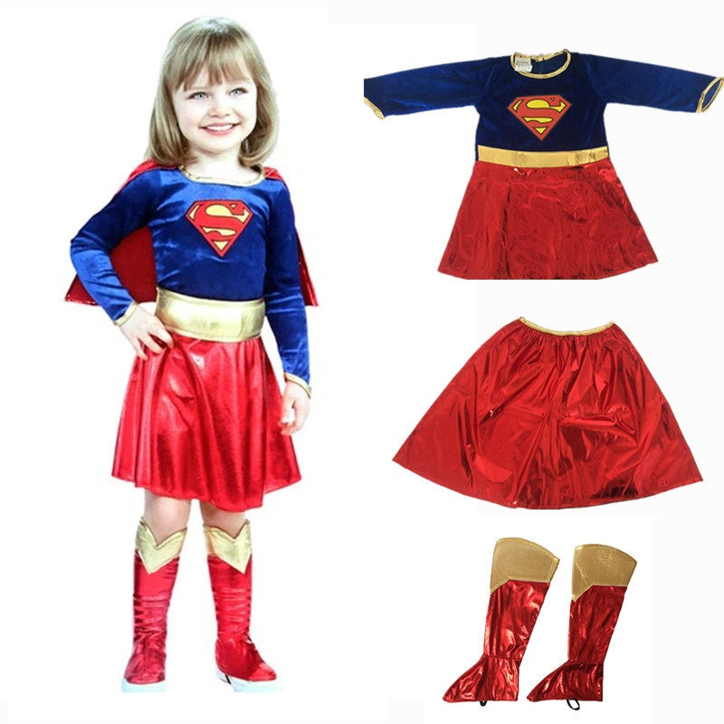 Supergirl Full Costume - Women's Adult & Kids Cosplay Suit