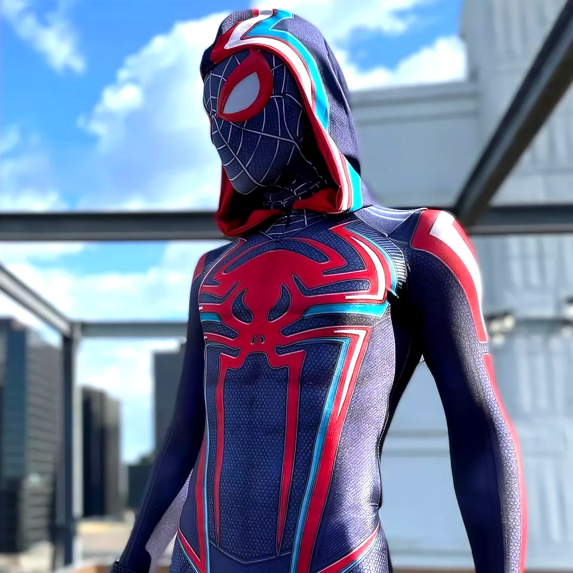 Miles Morales 2099 Spider-Man Costume - Adult Premium Cosplay Suit