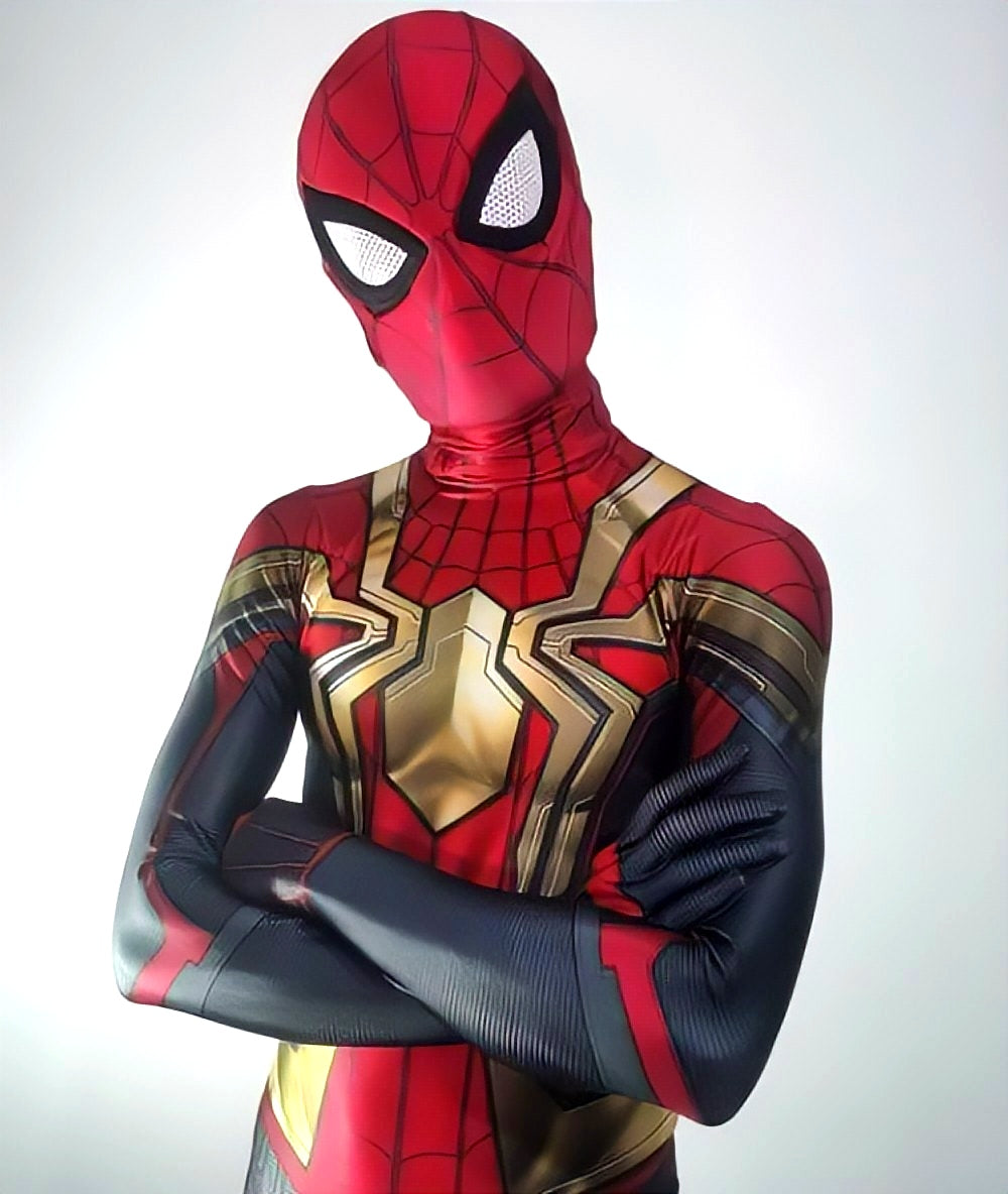 Fantasia Homem-Aranha Ferro Sem Volta Para Casa Filme Cosplay Traje Luxo