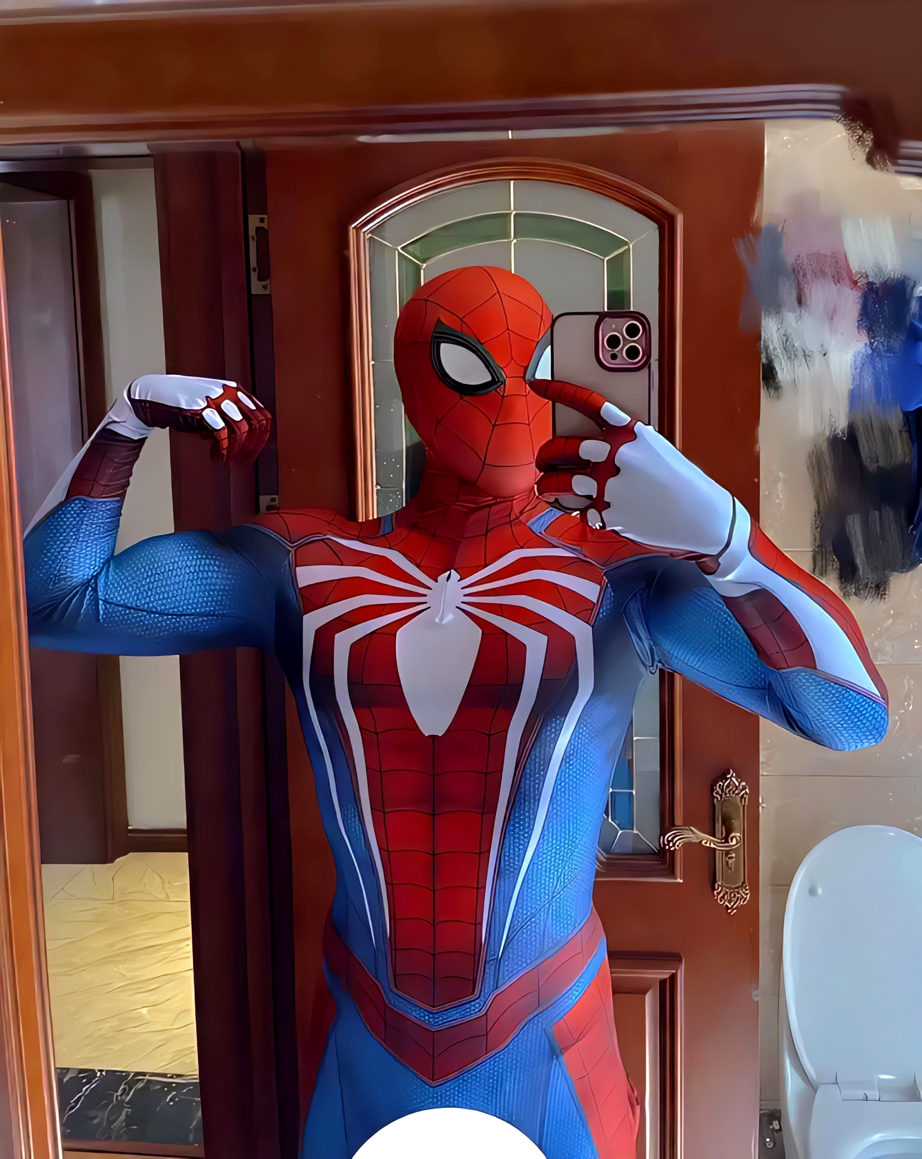 Spider-Man Advanced Suit Costume - PS4/PS5 Game Adult Cosplay Suit