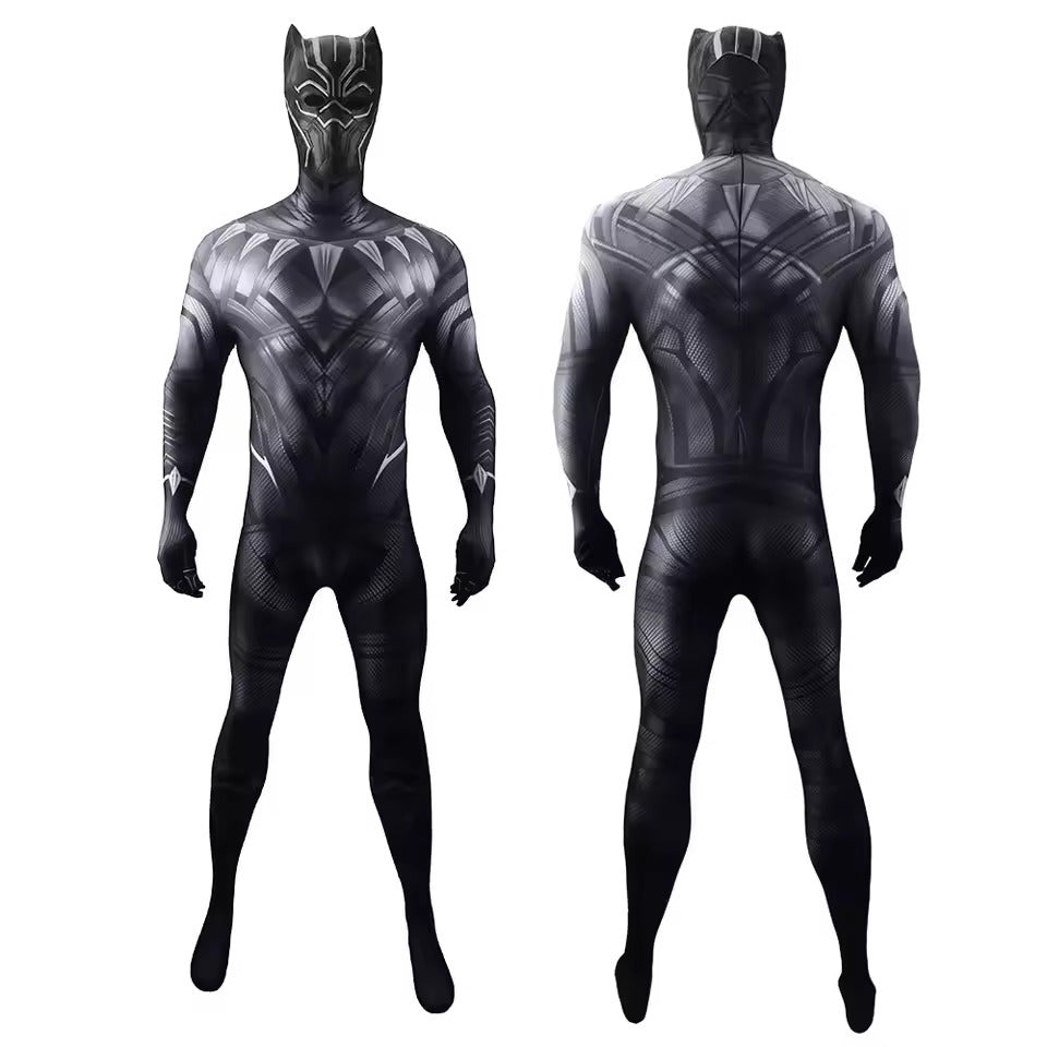 Black Panther Full Costume + Mask - Adult & Kids Premium Cosplay Suit
