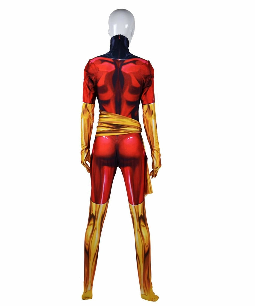 Fantasia Feminina Jean Grey Fênix Negra Adulto Cosplay Traje Luxo X- MEN