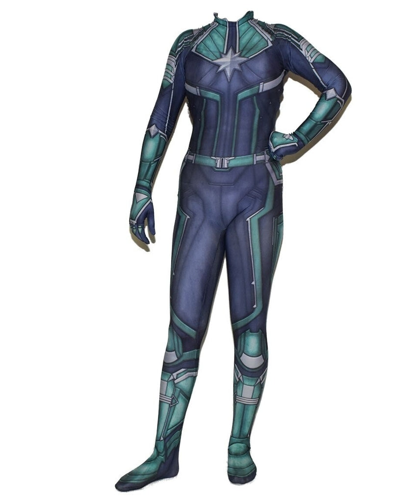 Fantasia Feminina Capitã Marvel Filme Solo Adulto Cosplay Traje Luxo