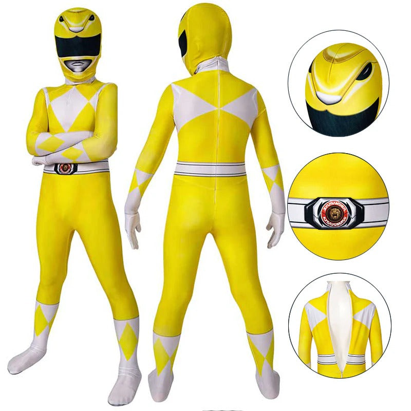 Kids Power Rangers Classic Costume - Children's Cosplay Suit (5 Colors)