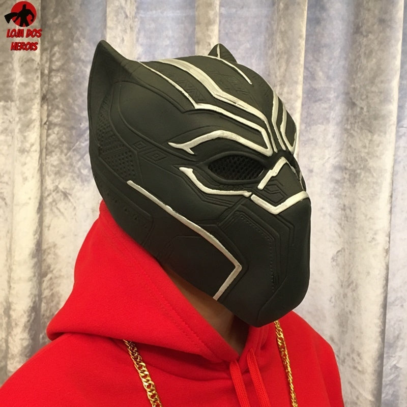 Black Panther Latex Hood Mask - Avengers Realistic Cosplay Mask