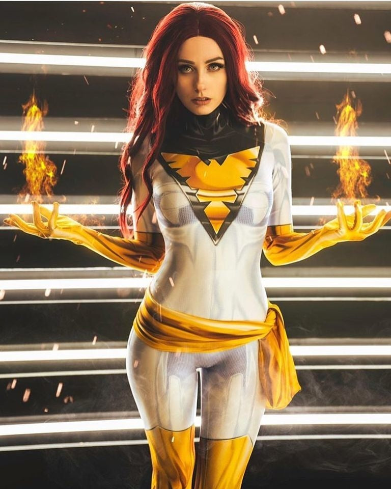 Fantasia Feminina Fênix Negra Hq Adulto Cosplay Traje Luxo
