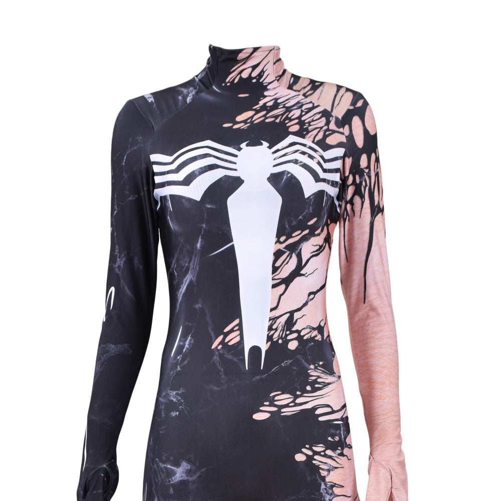 Fantasia Feminina Venom Simbionte Adulto Cosplay Traje Luxo
